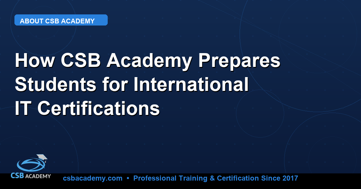 How CSB Academy Prepares Students for International IT Certifications